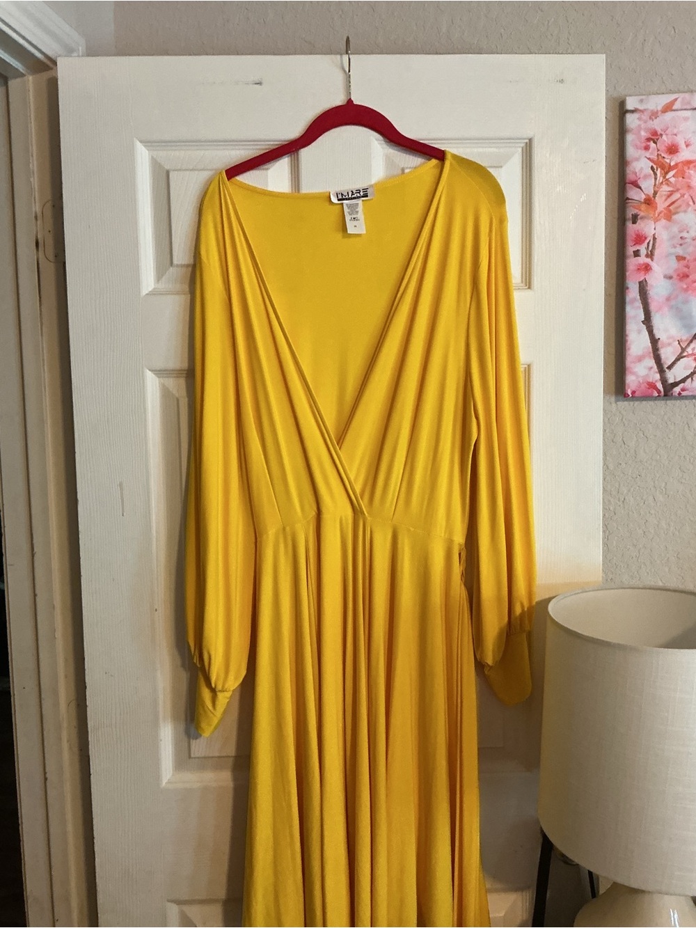 Motel Rocks Bright Yellow Wrap Maxi Dress
